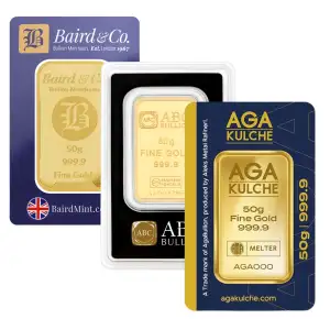 50g Generic Gold Bar Carded