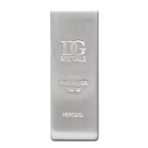 100oz DG Metals Silver Bar