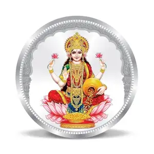 10g Lakshmi with Mantra Silver Color Coin