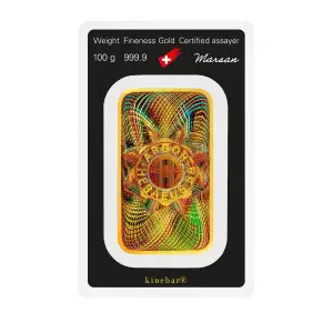 100g Argor-Heraeus Gold Kinebar Minted Bar