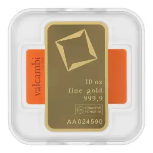 10oz Valcambi Gold Bar - Minted