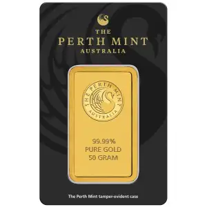 50g Australian Perth Mint Gold Bar