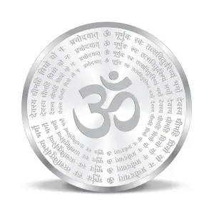 100g  Om Silver Coin