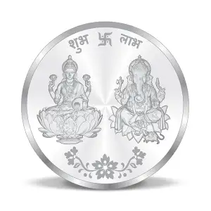 100g Ganesh & Lakshmi Silver Coin