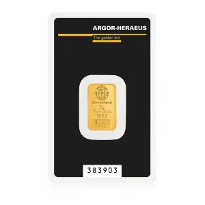 5g Argor-Heraeus Gold Kinebar Minted Bar