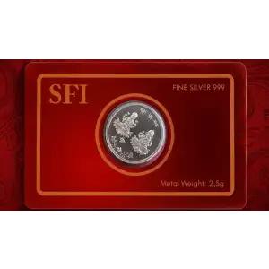 2.5g Ganesh & Lakshmi Silver Carded Coin