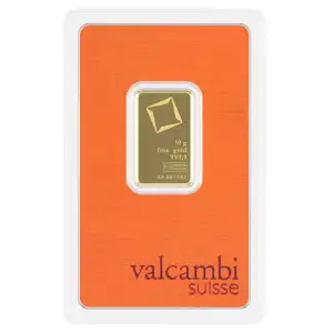 10g Valcambi Minted Gold Bar