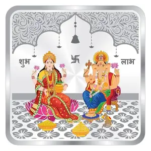 10g Ganesh & Lakshmi Silver Color Bar