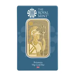 50g Royal Mint Gold Britannia Minted Bar