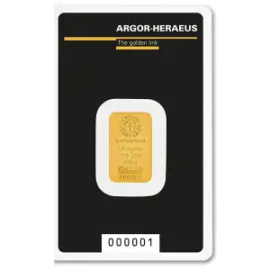 0.25 Ozt Argor-Heraeus  Gold Minted Bar