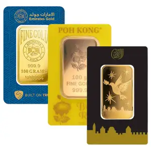 100g Generic Gold Bar Carded