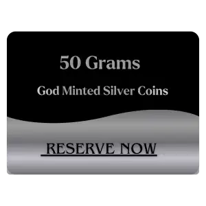 50 GRAMS GOD MINTED SILVER COIN