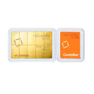 1oz -1/10oz x 10 Valcambi Gold CombiBar